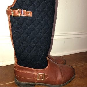 Navy and Brown winter boots